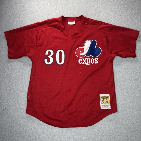 Expos Mitchell And Ness Tim Raines Size 48 XL Cooperstown Collection Jersey - Picture 1 of 9